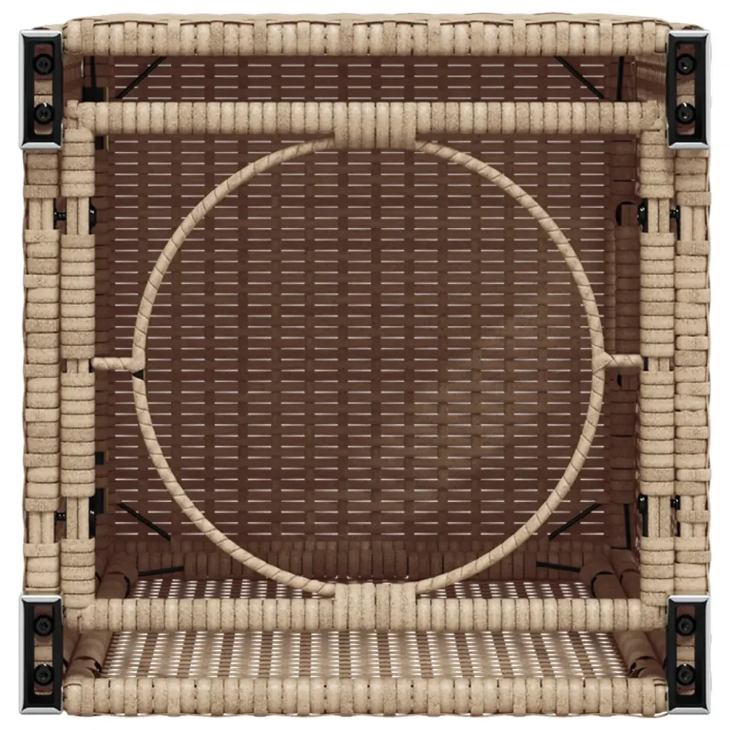 Tavolo Copri Serbatoio Propano Beige 40x40x60 cm in Polyrattan 366297 - Image 8