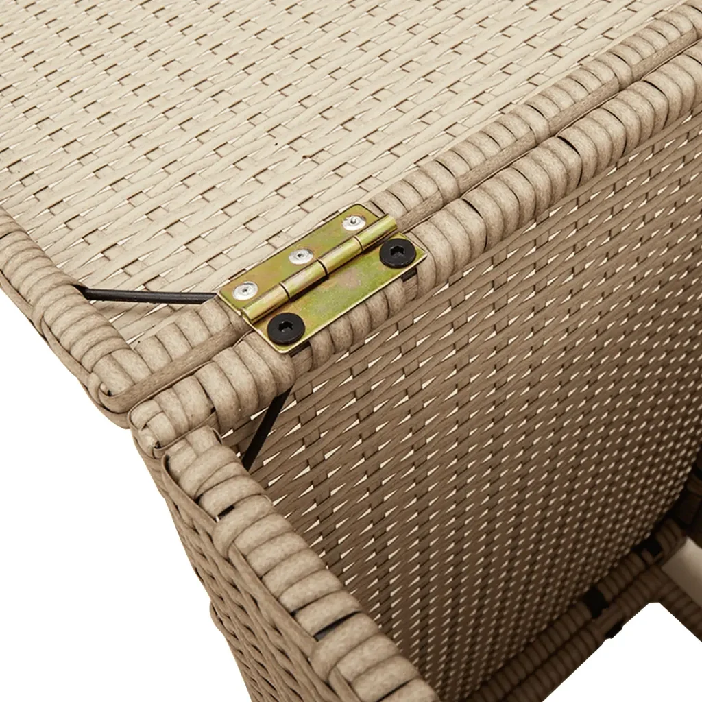 Tavolo Copri Serbatoio Propano Beige 40x40x60 cm in Polyrattan 366297 - Image 9