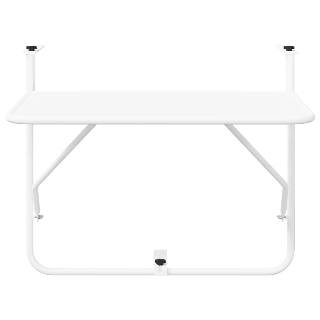 Tavolo da Balcone Pieghevole White 60x40 cm in Acciaio - Image 6