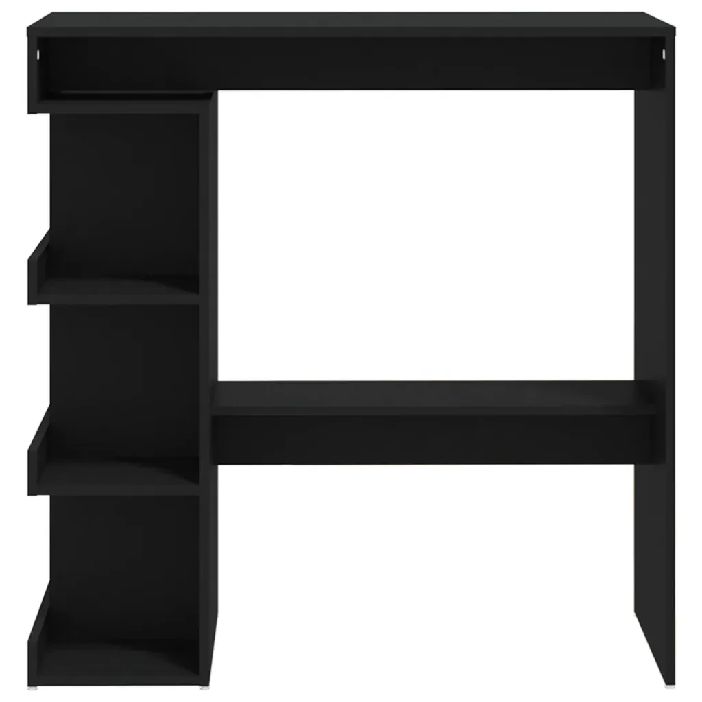 Tavolo da Bar con Ripiani Nero 100x50x101,5 cm in Truciolato 809450 - Image 5
