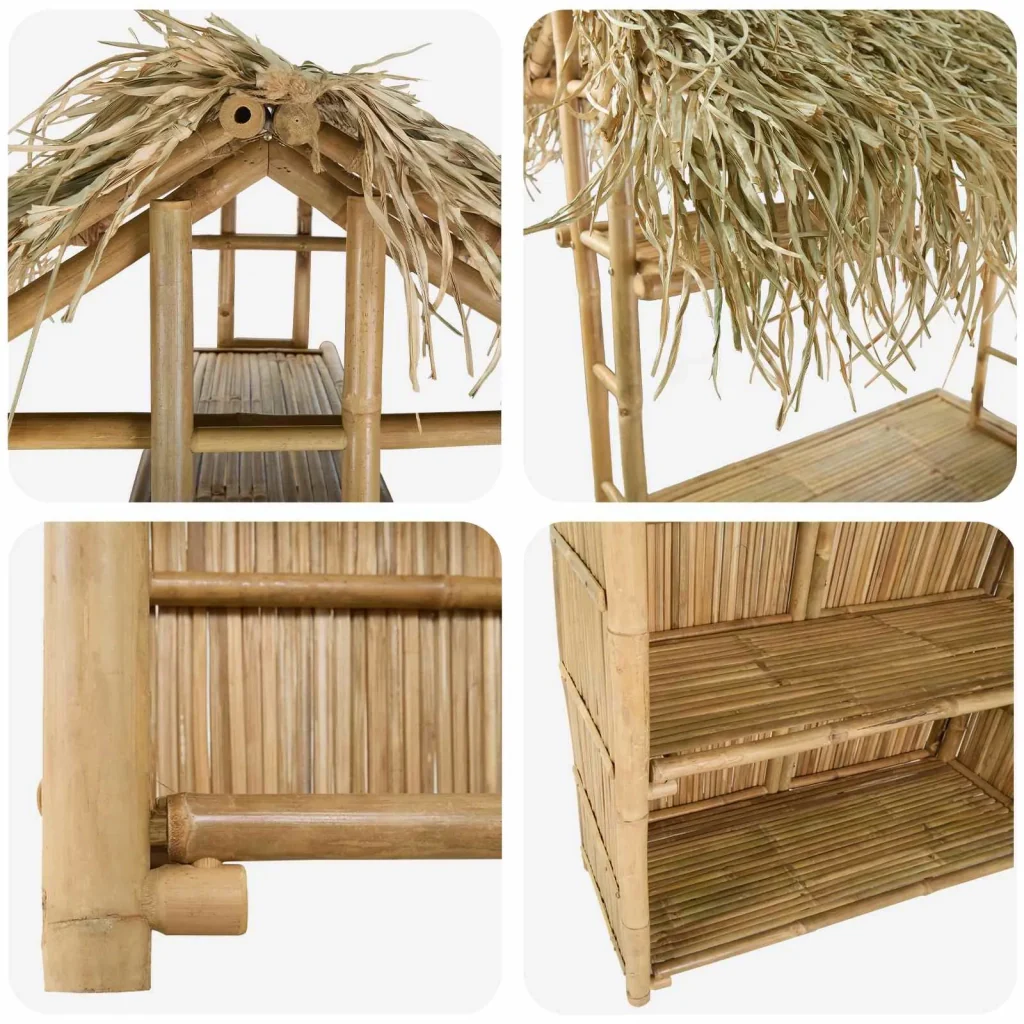 Tavolo da bar da esterno Naturale 115 x 95 x 215 cm Bambù 42028065 - Image 6
