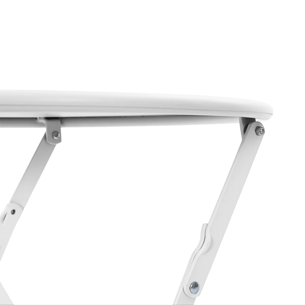 Tavolo da Bistrot Pieghevole Bianco Ã˜50x71 cm in Acciaio Verniciato - Image 7