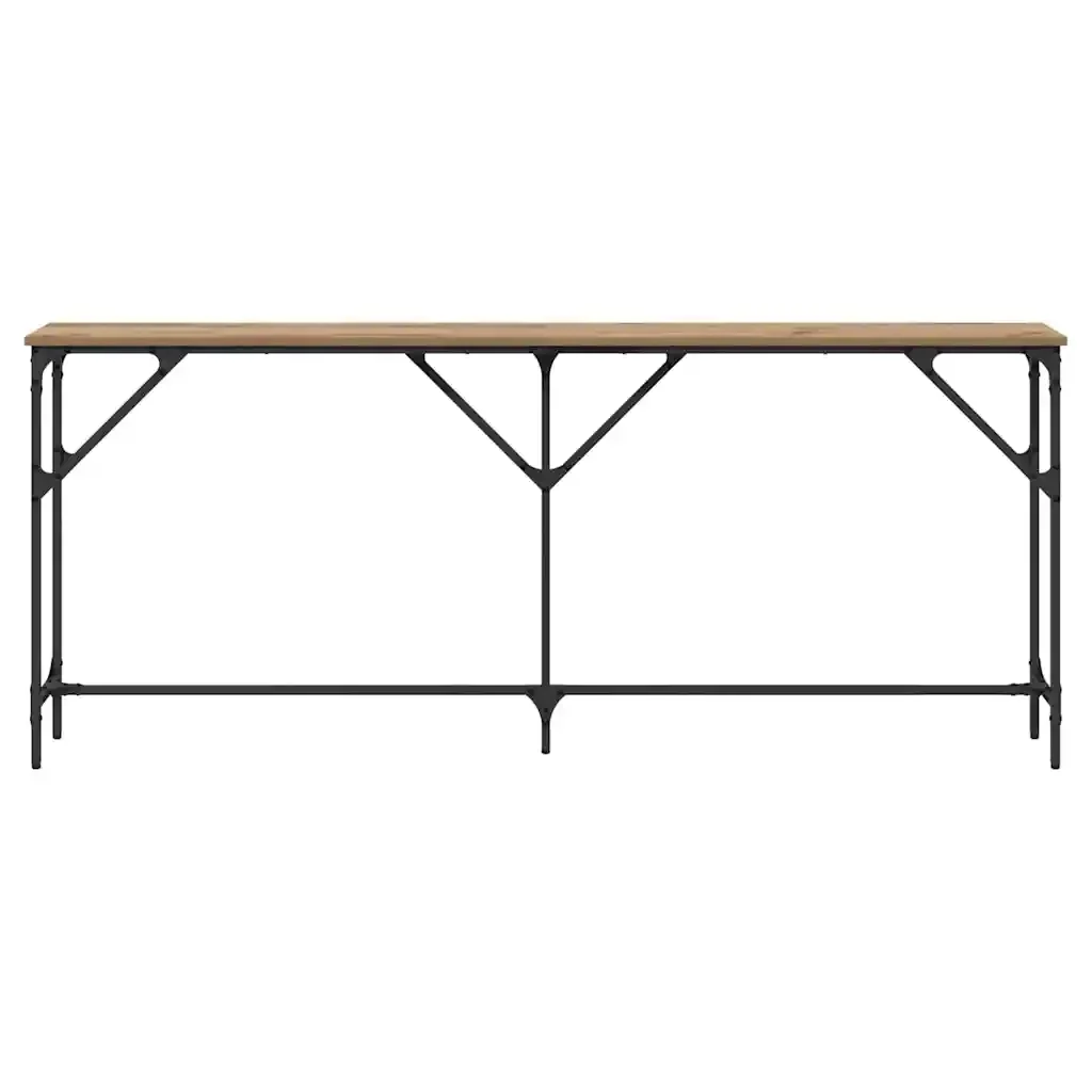 Tavolo consolle rovere artigianale 180 x 23 x 75 cm 871327 - Image 5