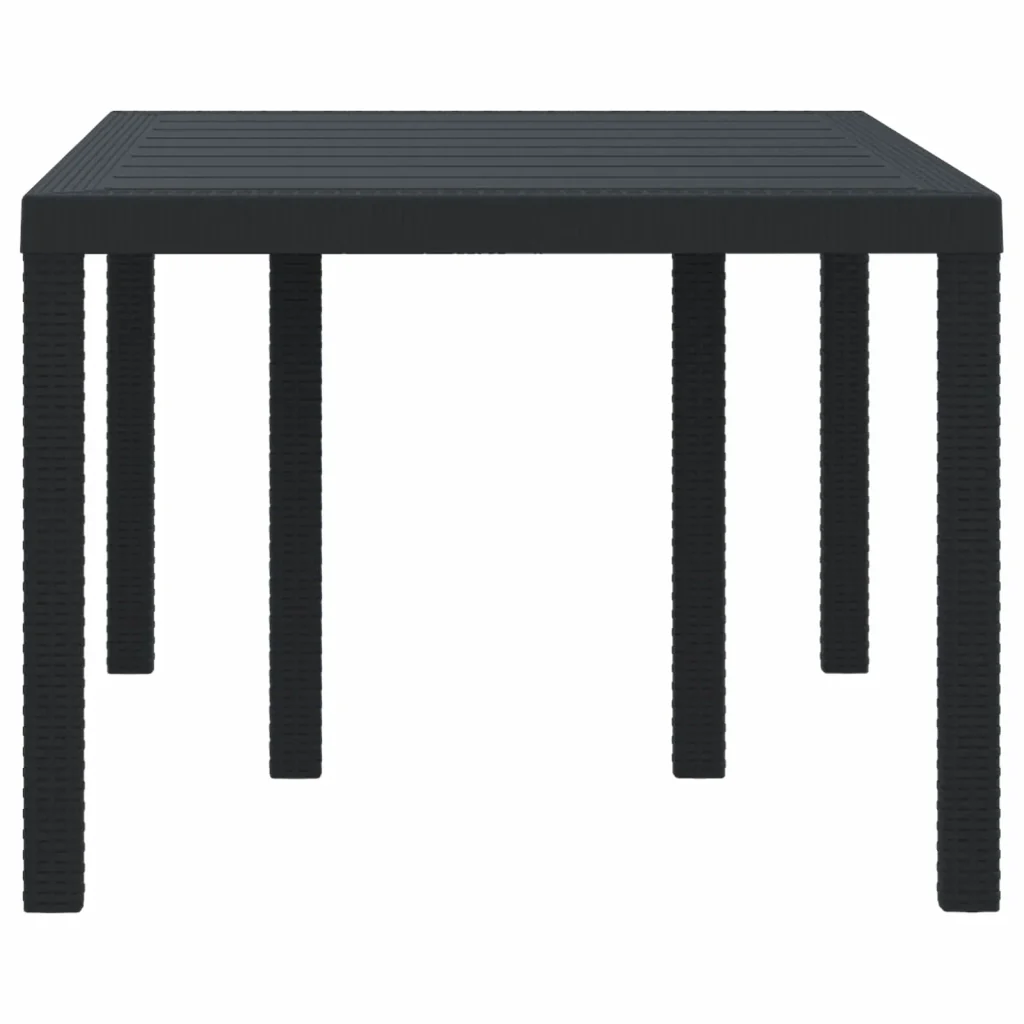 Tavolo da Giardino Antracite 150 x 100 x 73 cm polyrattan 871684 - Image 3