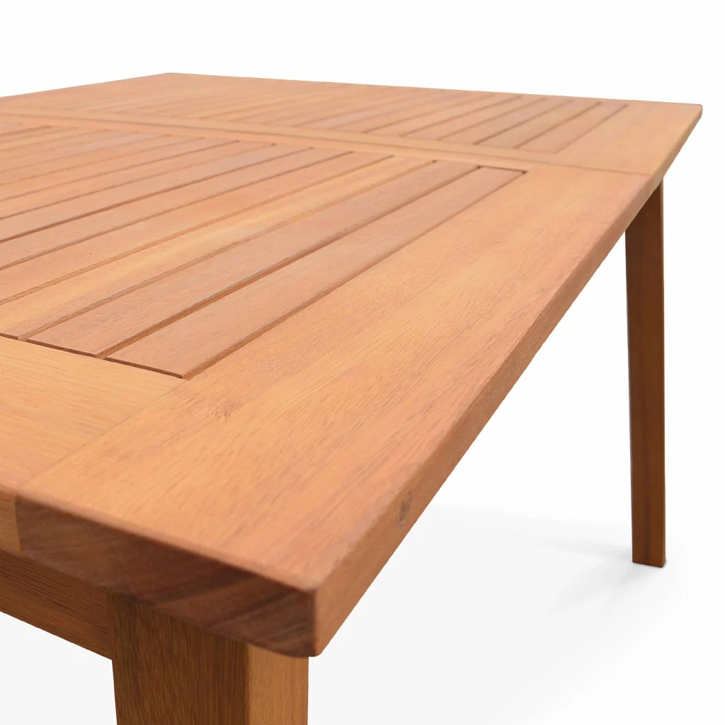 Set tavolo da giardino allungabile in legno con 10 sedie, marrone - Image 7
