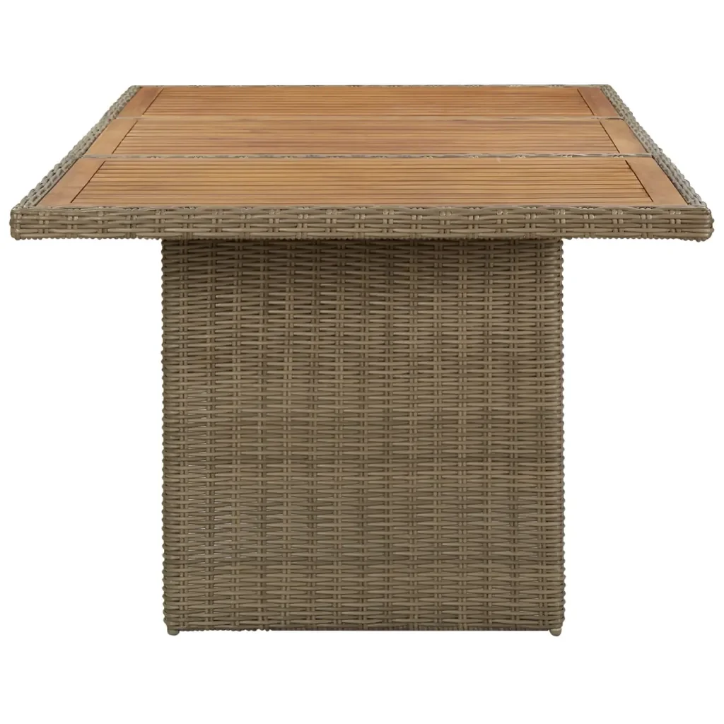 Tavolo da Giardino Marrone 200x100x74 cm in Polyrattan 310143 - Image 2