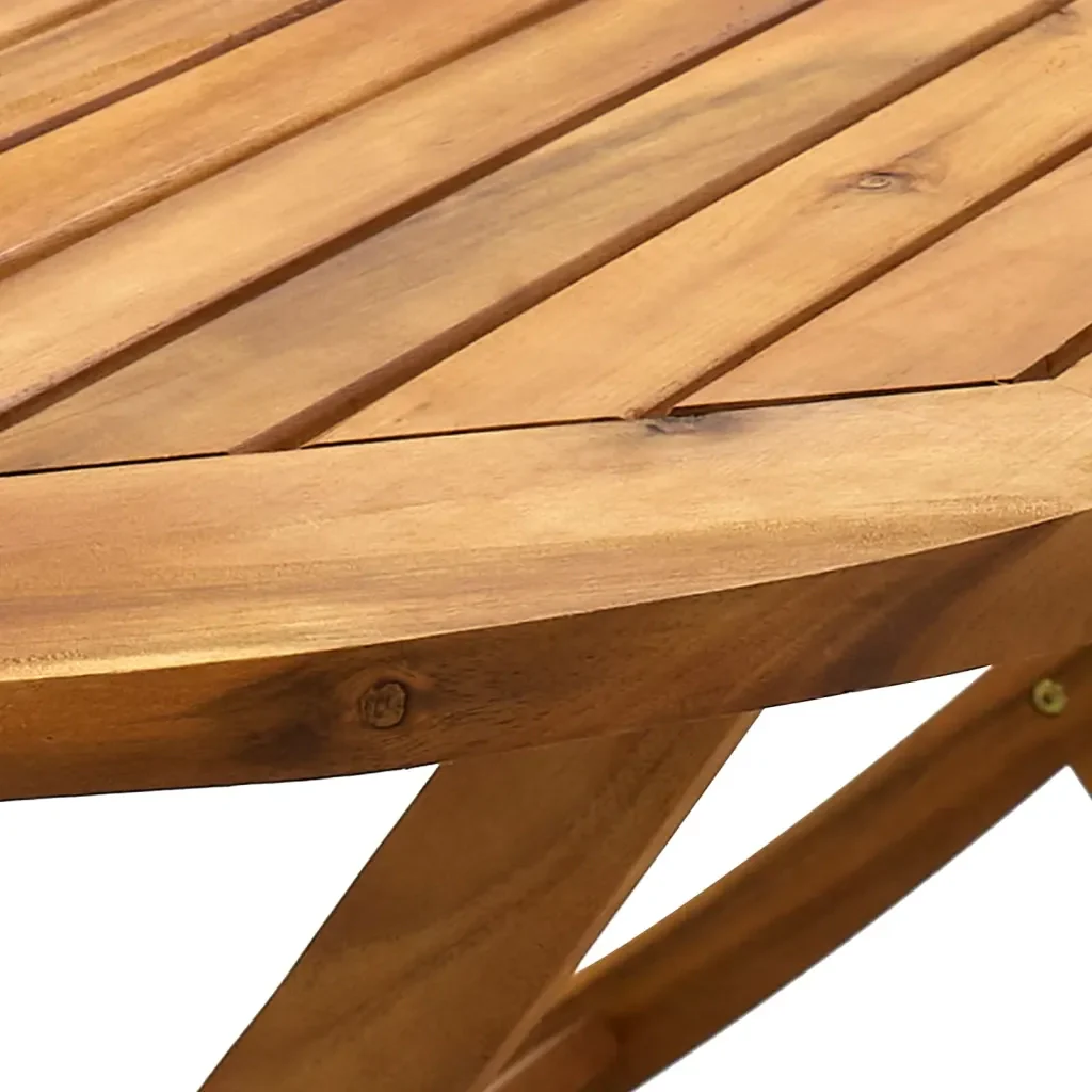 Tavolo da Giardino Pieghevole 160x85x75 cm Massello di Acacia 313324 - Image 5
