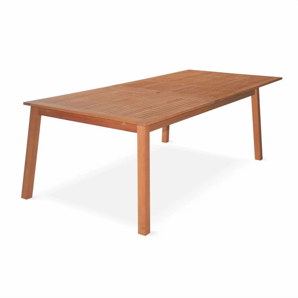 Tavolo da giardino rettangolare allungabile in legno, 12 posti, - Image 6