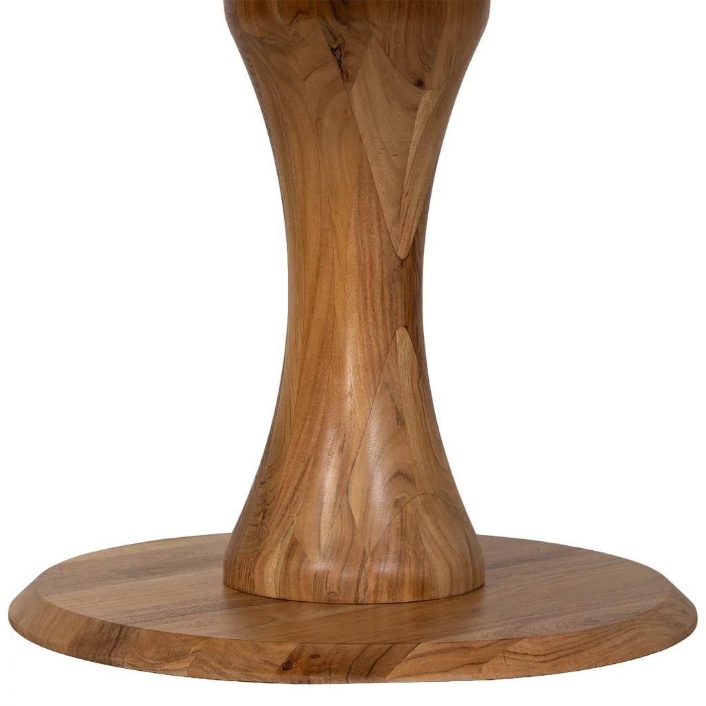 Tavolo da pranzo in legno marrone 130x130x77h cm - Image 5
