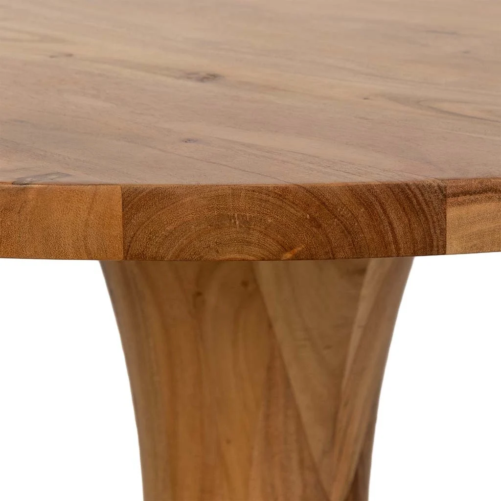 Tavolo da pranzo in legno marrone 130x130x77h cm - Image 6