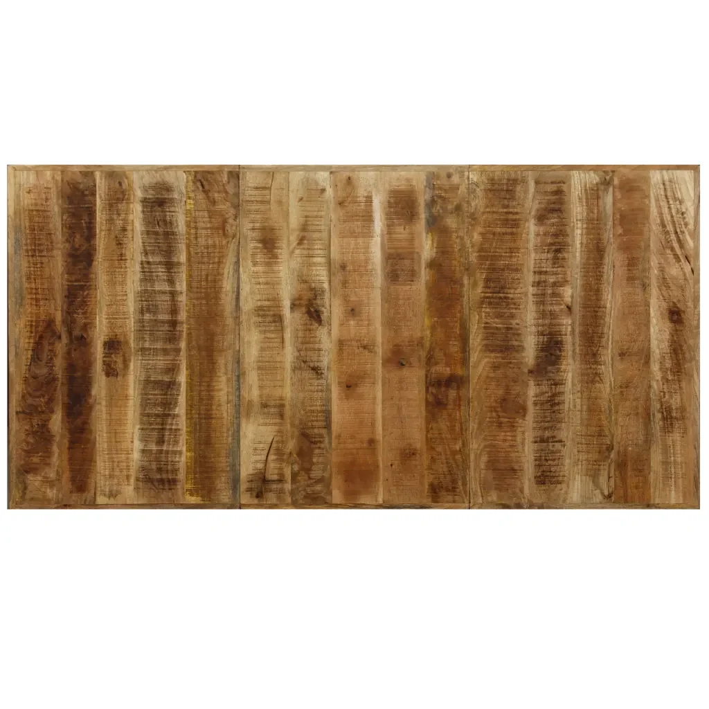 Tavolo da Pranzo in Massello di Mango e Acciaio a Croce 180 cm 244805 - Image 6