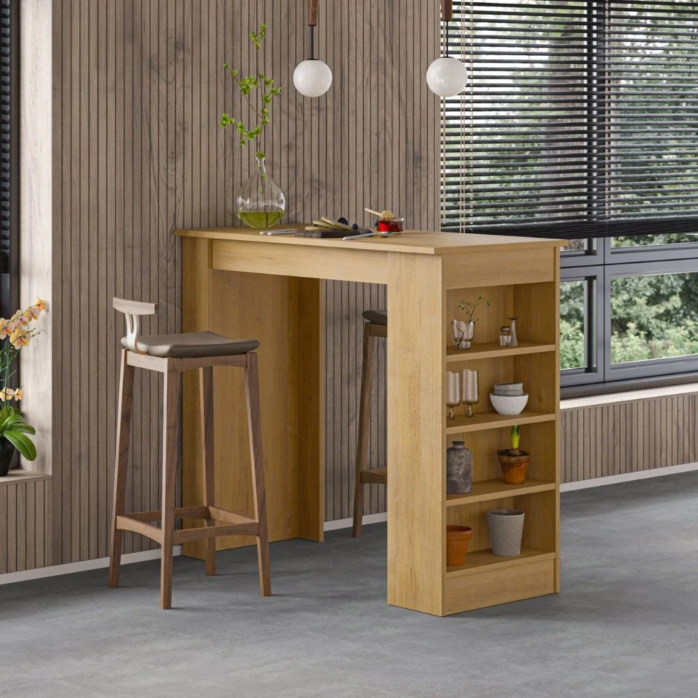 Tavolo da Pranzo Penisola 117x54x101,8 cm in MDF Swallow Rovere - Image 2