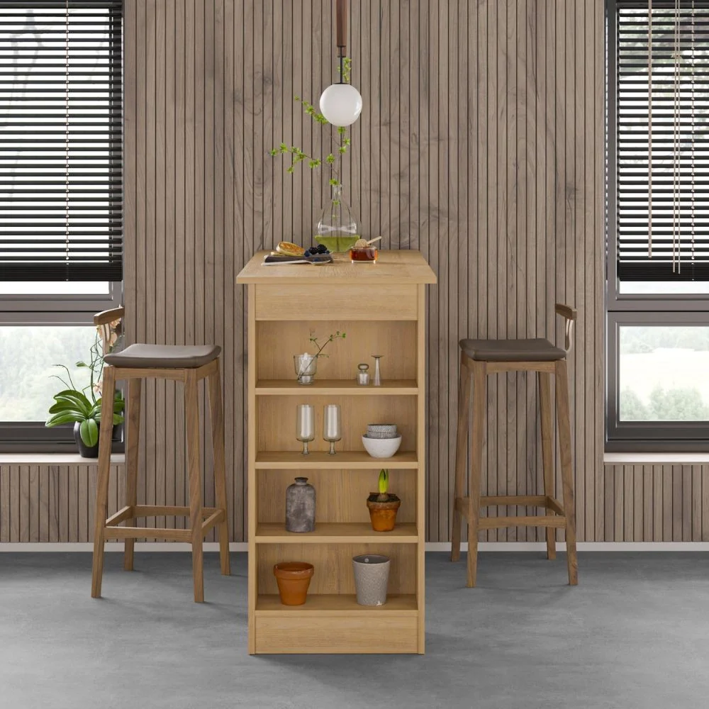 Tavolo da Pranzo Penisola 117x54x101,8 cm in MDF Swallow Rovere - Image 3