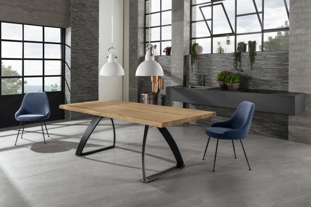 Tavolo Fisso 160x90x76 cm in Rovere Impiallacciato Bridge Naturale - Image 3