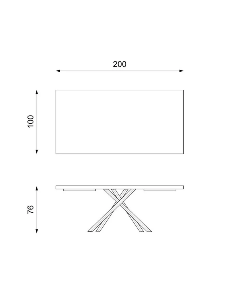 Tavolo Fisso 200 x 76 H cm - Spike - Image 3