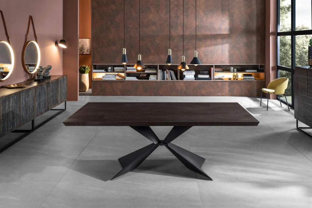 Tavolo Fisso 200x100x76 cm in Rovere Impiallacciato Stark Naturale - Image 2
