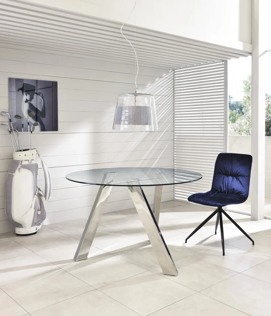 Tavolo fisso in vetro temperato trasparente 120x75h cm - Image 2