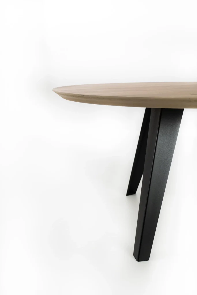 Tavolo Fisso Ø130x76 cm in Rovere Impiallacciato Henry Naturale - Image 3