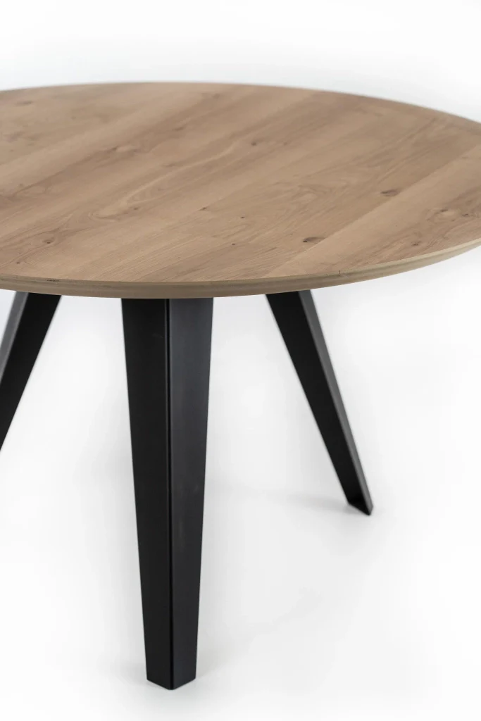 Tavolo Fisso Ø130x76 cm in Rovere Impiallacciato Henry Naturale - Image 5