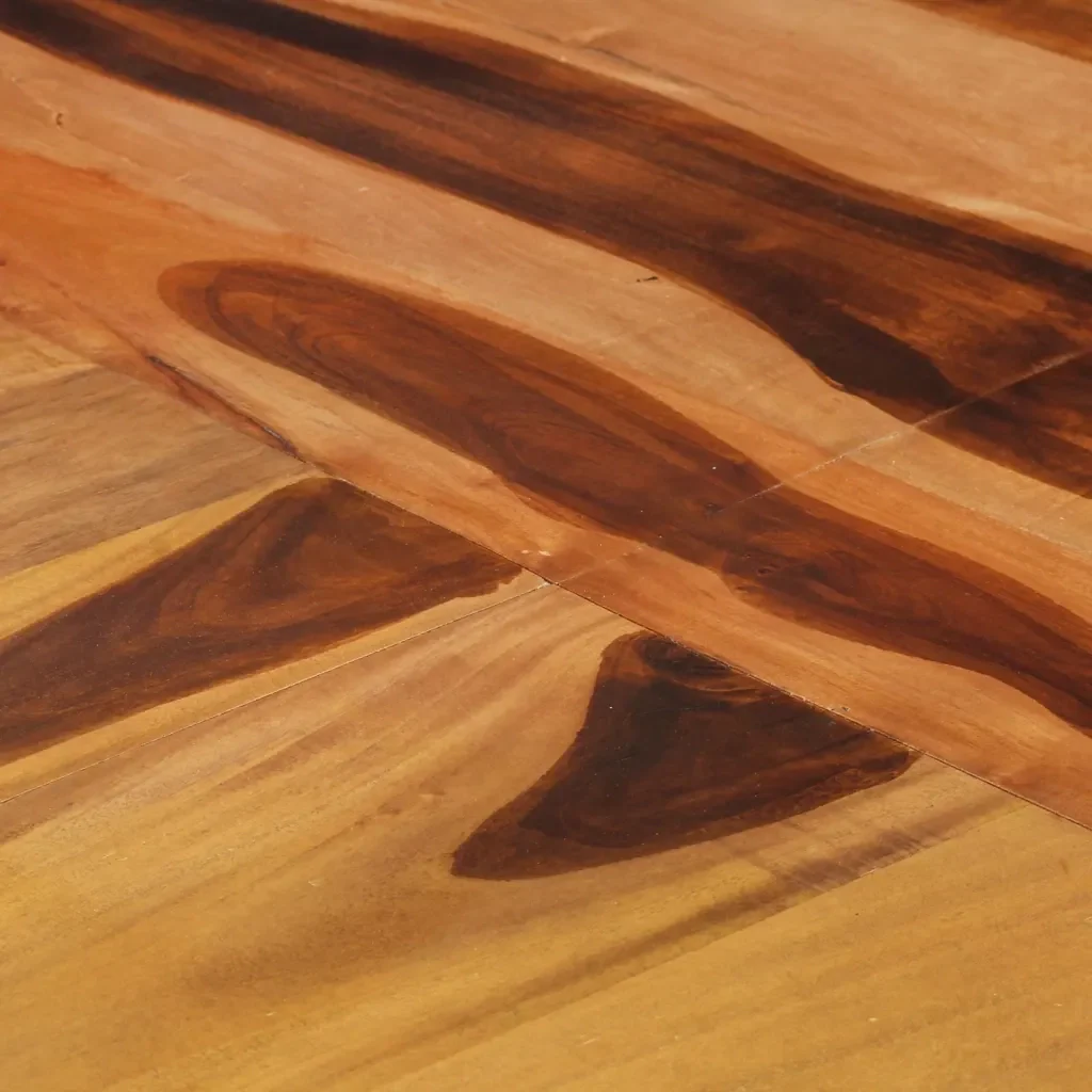 Tavolo Pranzo Rotondo 175x75 cm Legno di Acacia Finitura Ambra 321686 - Image 3