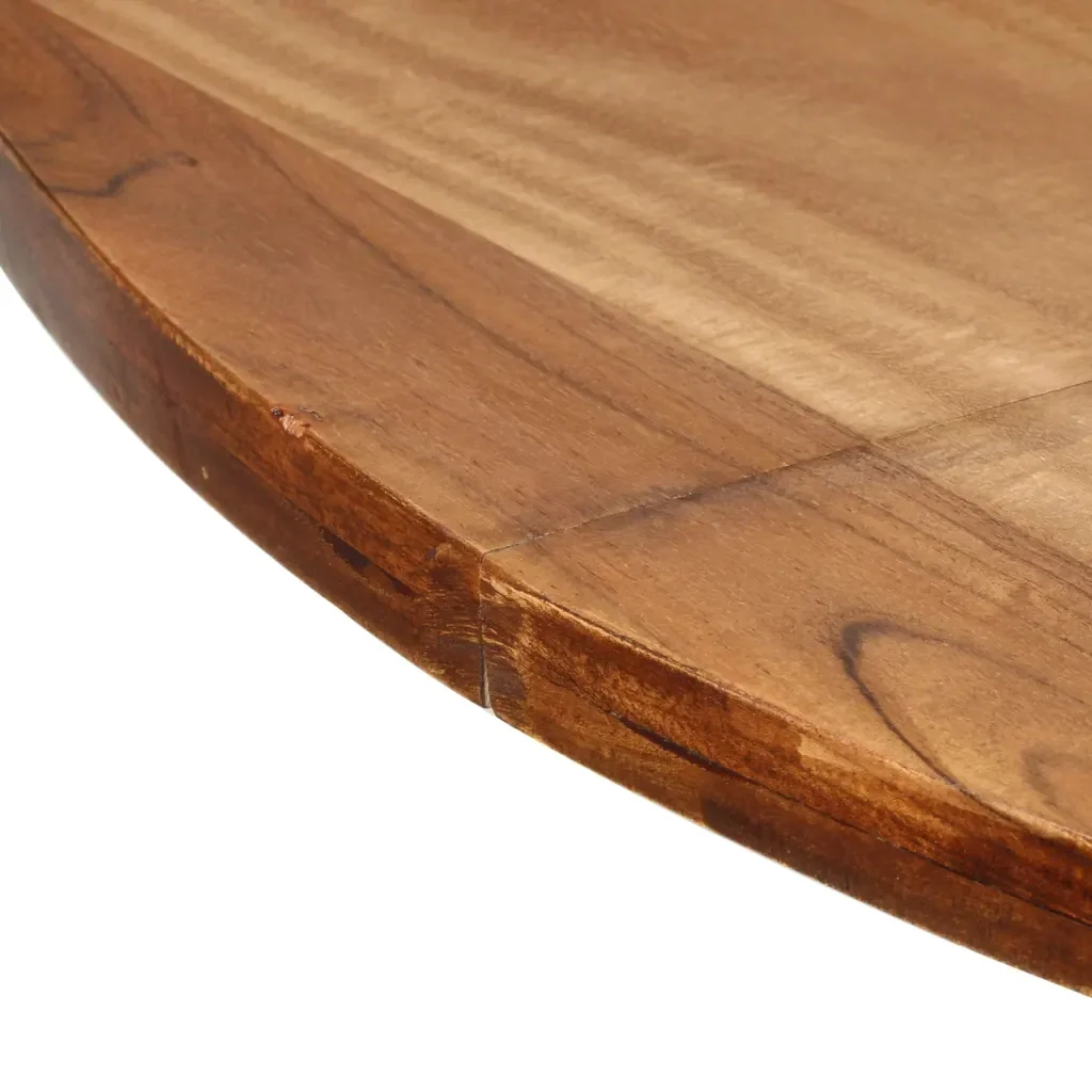 Tavolo Pranzo Rotondo 175x75 cm Legno di Acacia Finitura Ambra 321686 - Image 4