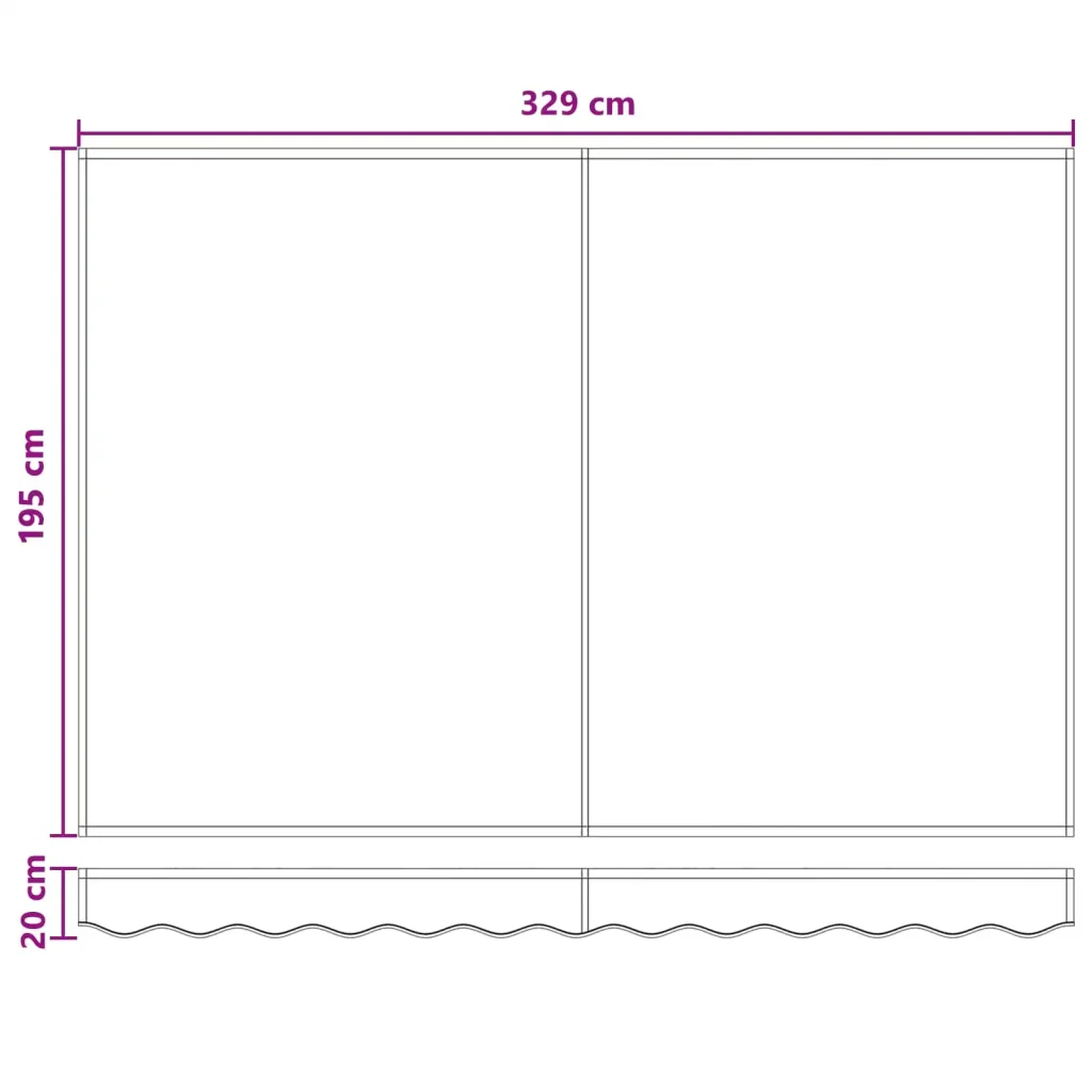 Telo di ricambio per tenda da sole Verde Scuro 3,5 x 2 m 964622 - Image 8