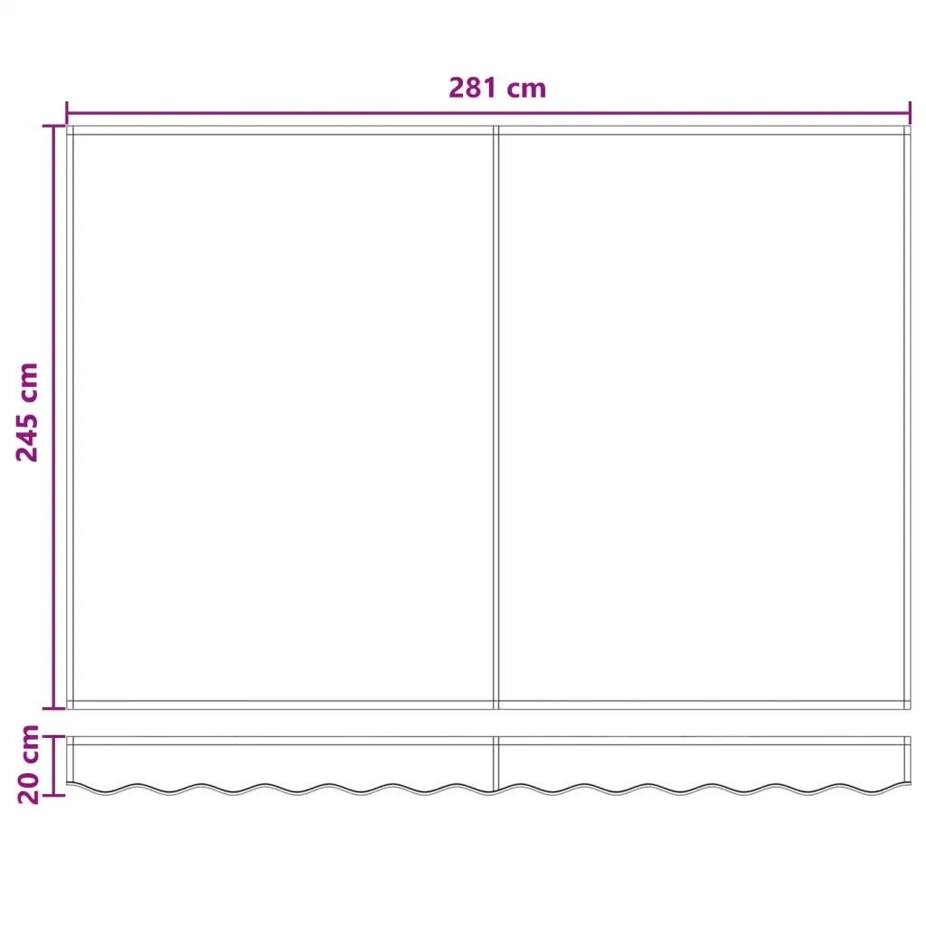 Telo di ricambio per tenda da sole Verde Scuro 3 x 2,5 m 964668 - Image 8