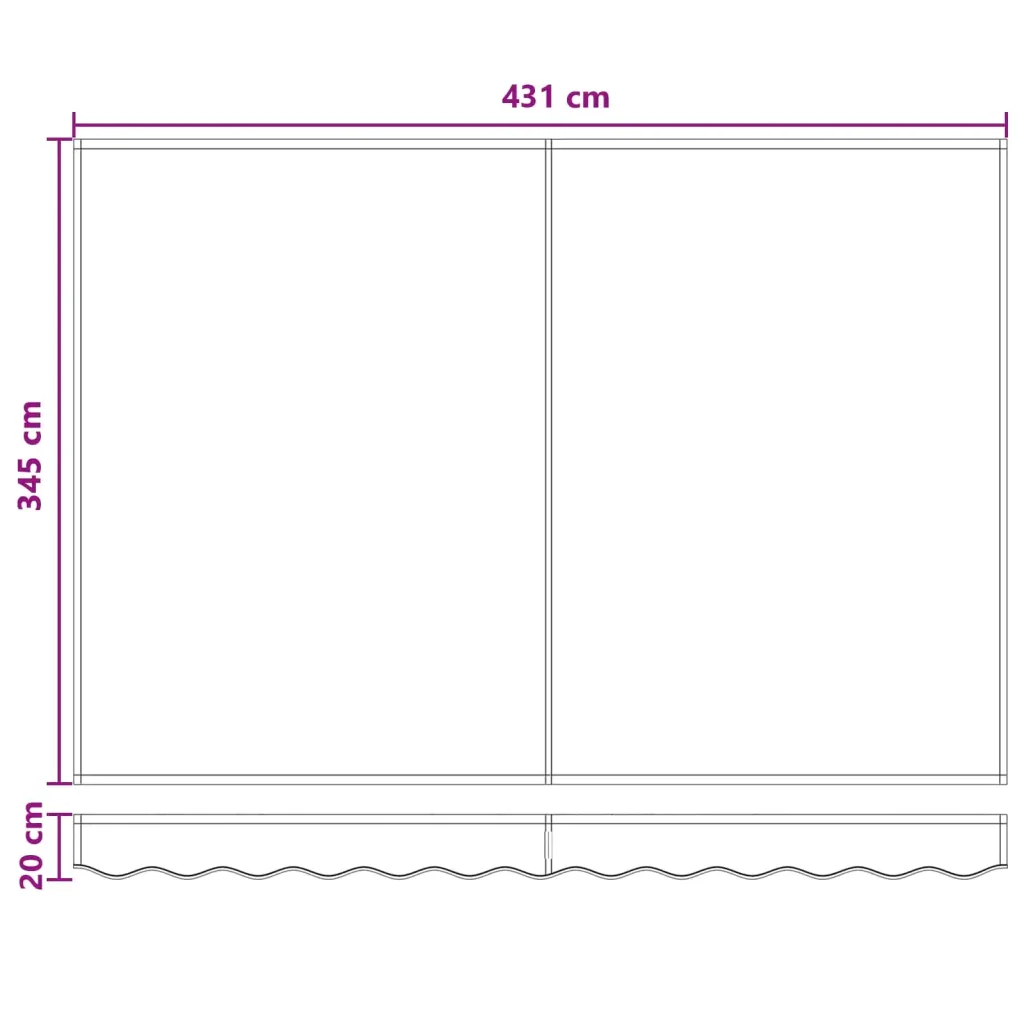 Telo di ricambio per tenda da sole Verde Scuro 4,5 × 3,5 m 964783 - Image 8