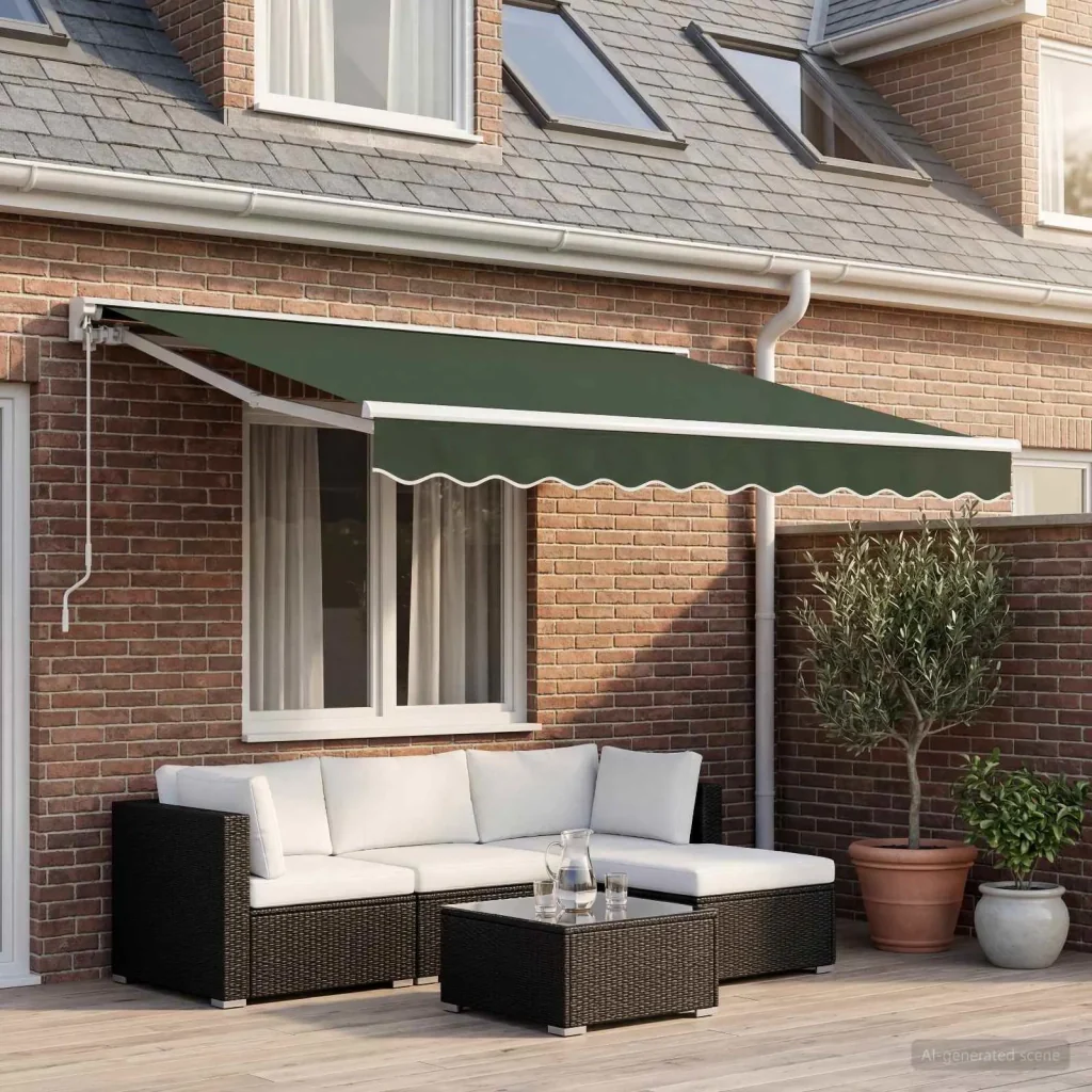 Telo di ricambio per tenda da sole Verde Scuro 4 x 2 m 964645