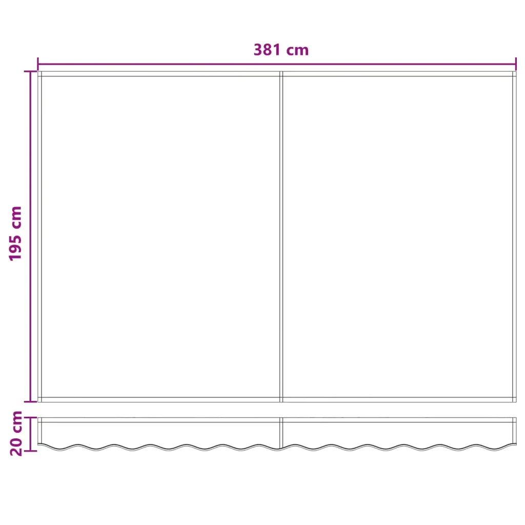 Telo di ricambio per tenda da sole Verde Scuro 4 x 2 m 964645 - Image 8