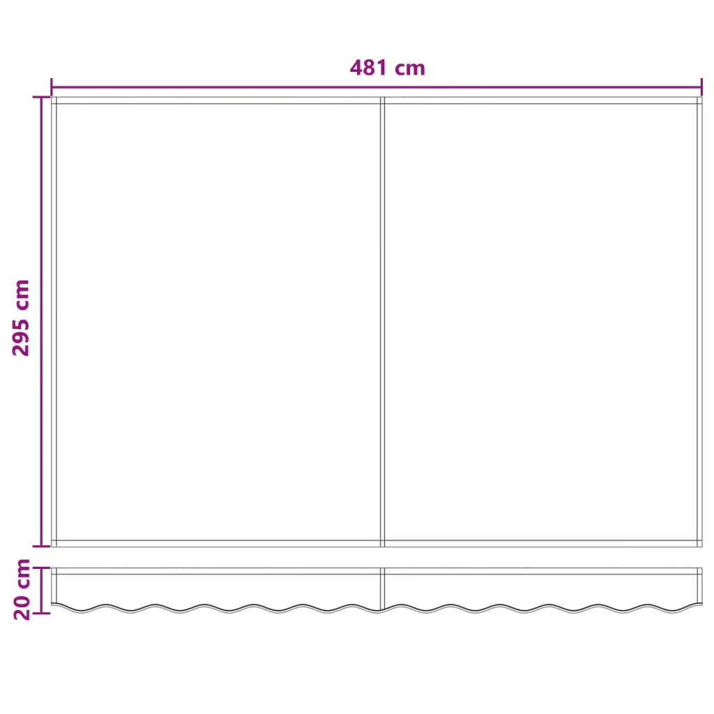 Telo di ricambio per tenda da sole Verde Scuro 5 x 3 m 964806 - Image 8