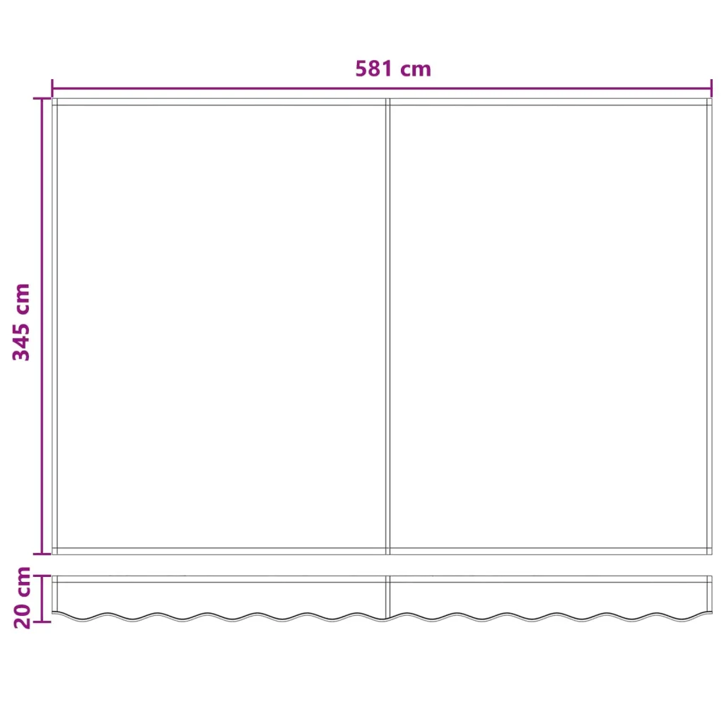 Telo di ricambio per tenda da sole Verde Scuro 6 × 3,5 m 964875 - Image 8
