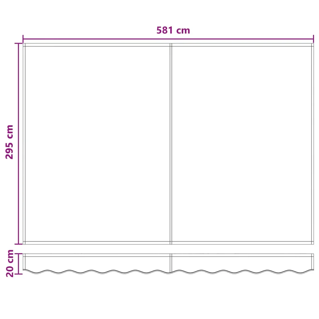 Telo di ricambio per tenda da sole Verde Scuro 6 x 3 m 964852 - Image 8