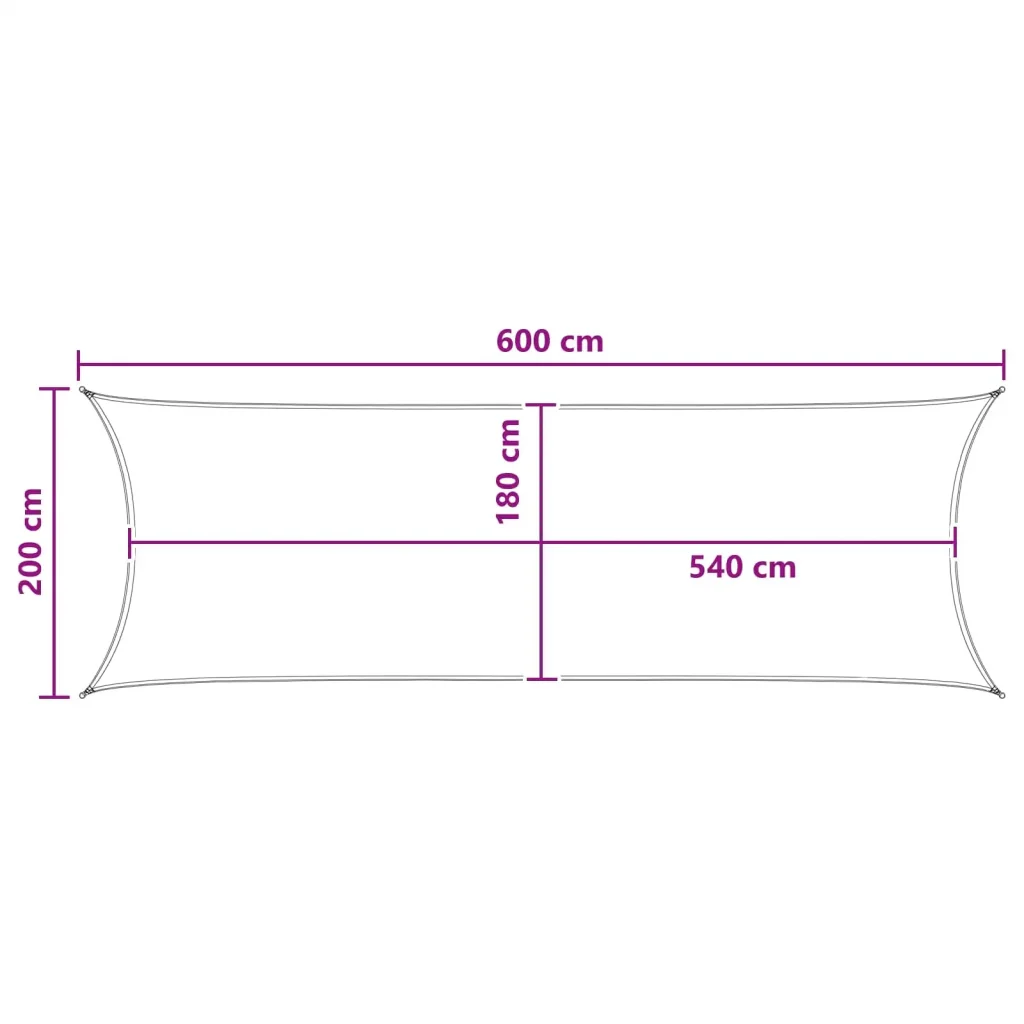 Telo Ombra Bianco 2 x 6 m HDPE - Image 8