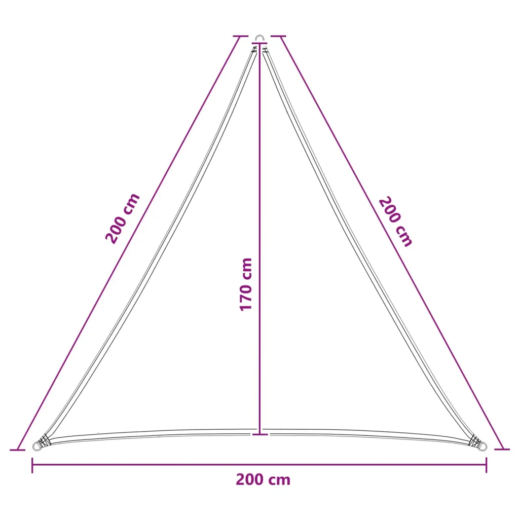 Telo Ombra Tortora 2 x 2 x 2 m HDPE 42032706 - Image 8