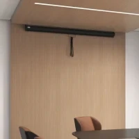 Telo Proiettore 100" Regolabile con Montaggio a Soffitto e Parete, Formato 4:3, 203x152cm, Bianco e Nero - Image 8