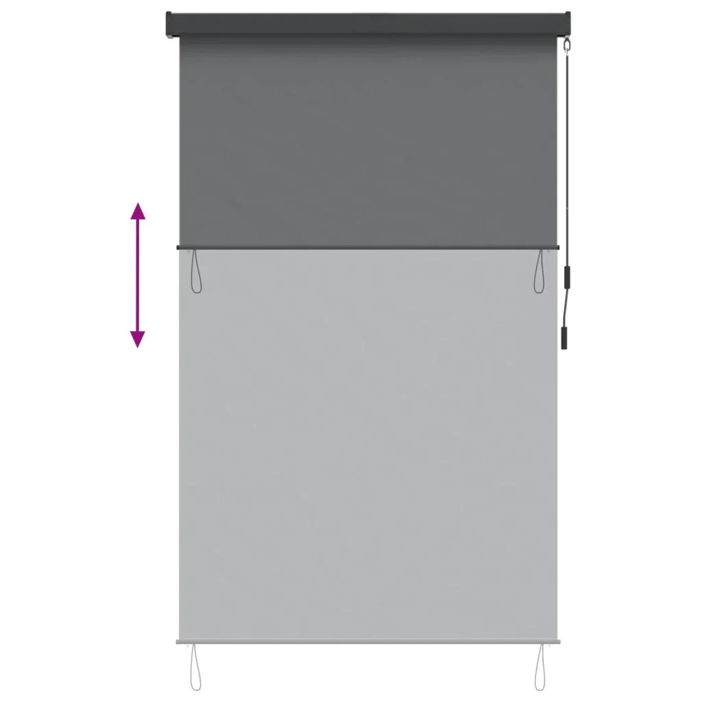 Tenda a rullo Grigio Chiaro 120 x 250 cm Tessuto e Alluminio - Image 7