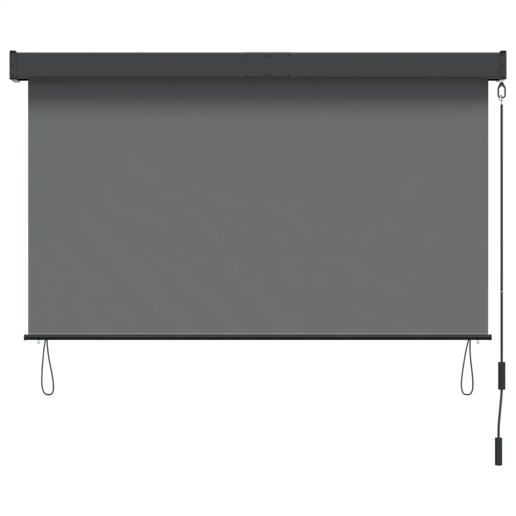 Tenda a rullo Grigio Chiaro 160 x 250 cm Tessuto e Alluminio 42037194 - Image 2