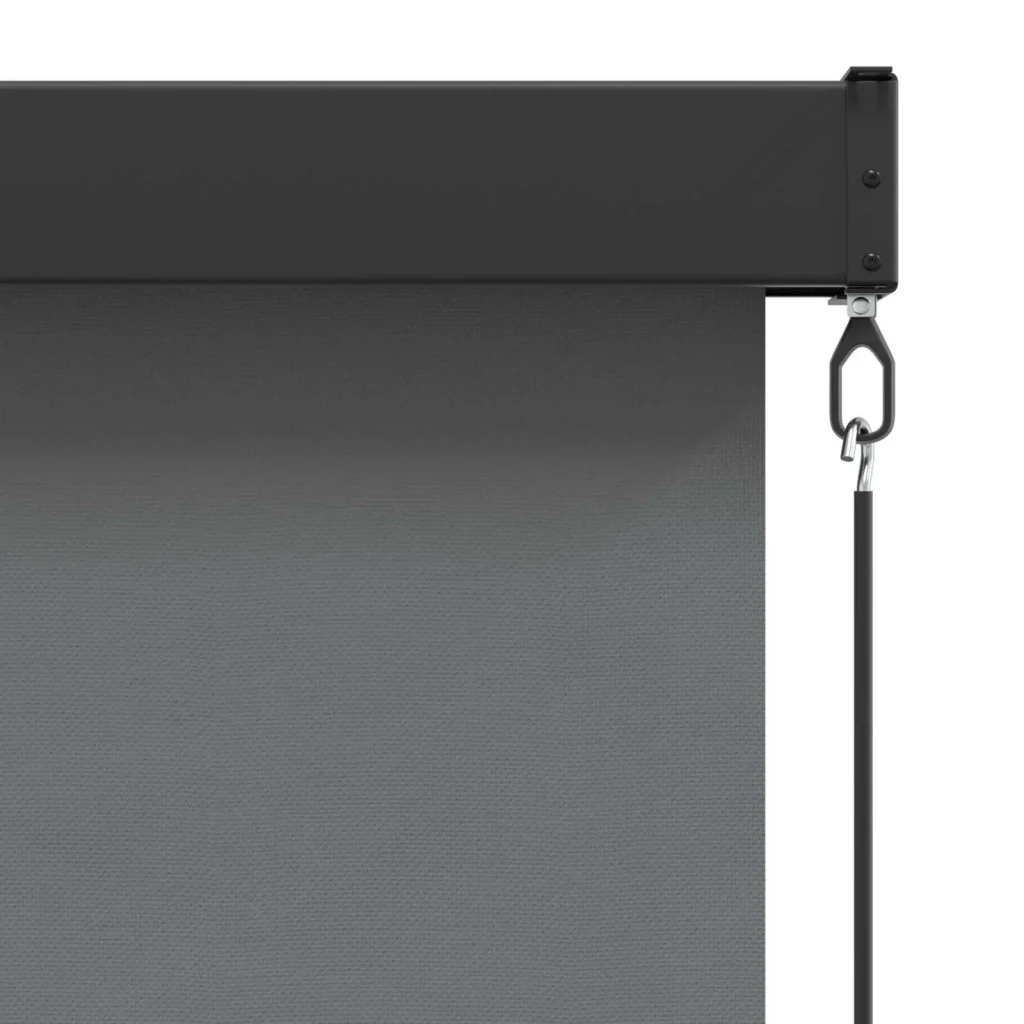 Tenda a rullo Grigio Chiaro 160 x 250 cm Tessuto e Alluminio 42037194 - Image 5