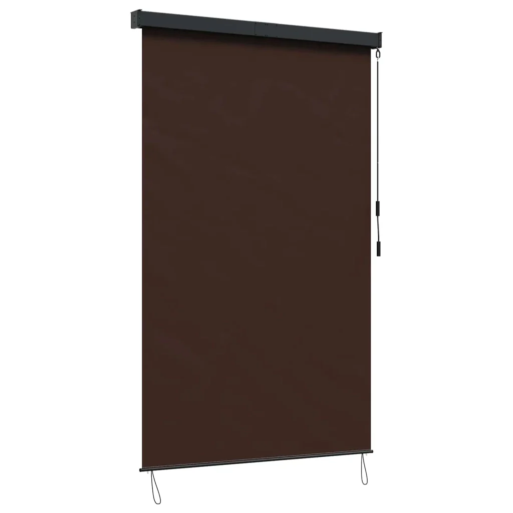 Tenda a rullo Marrone 100 x 250 cm Tessuto e Alluminio