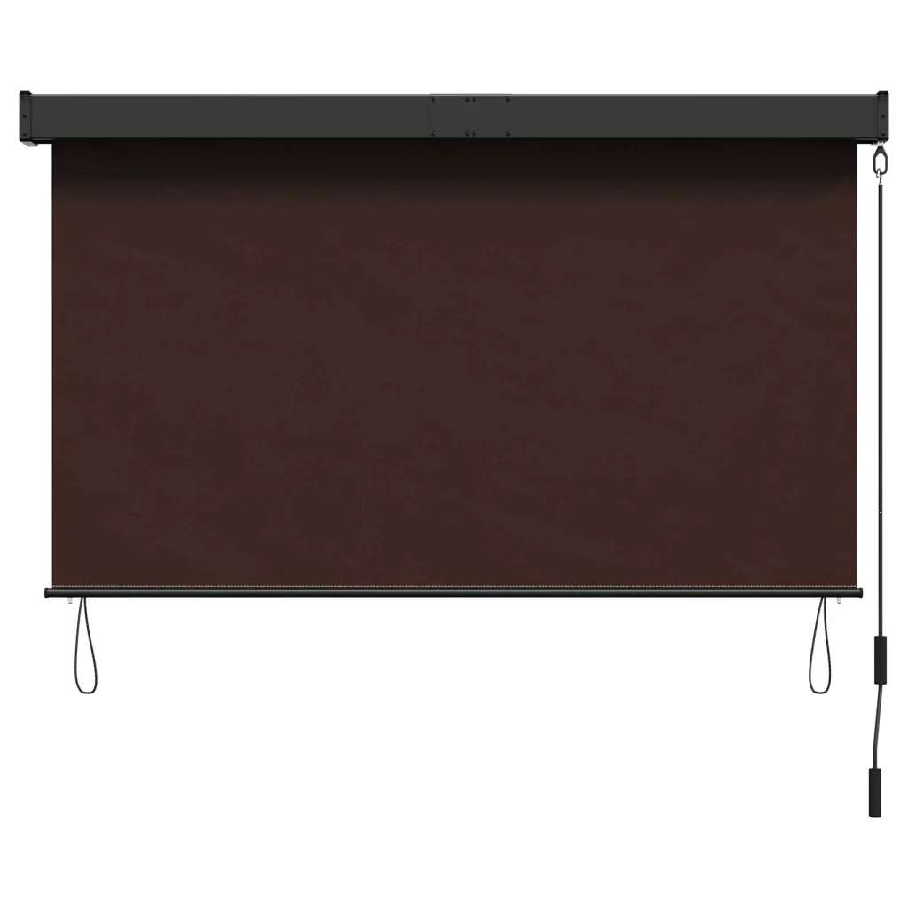 Tenda a rullo Marrone 100 x 250 cm Tessuto e Alluminio - Image 2