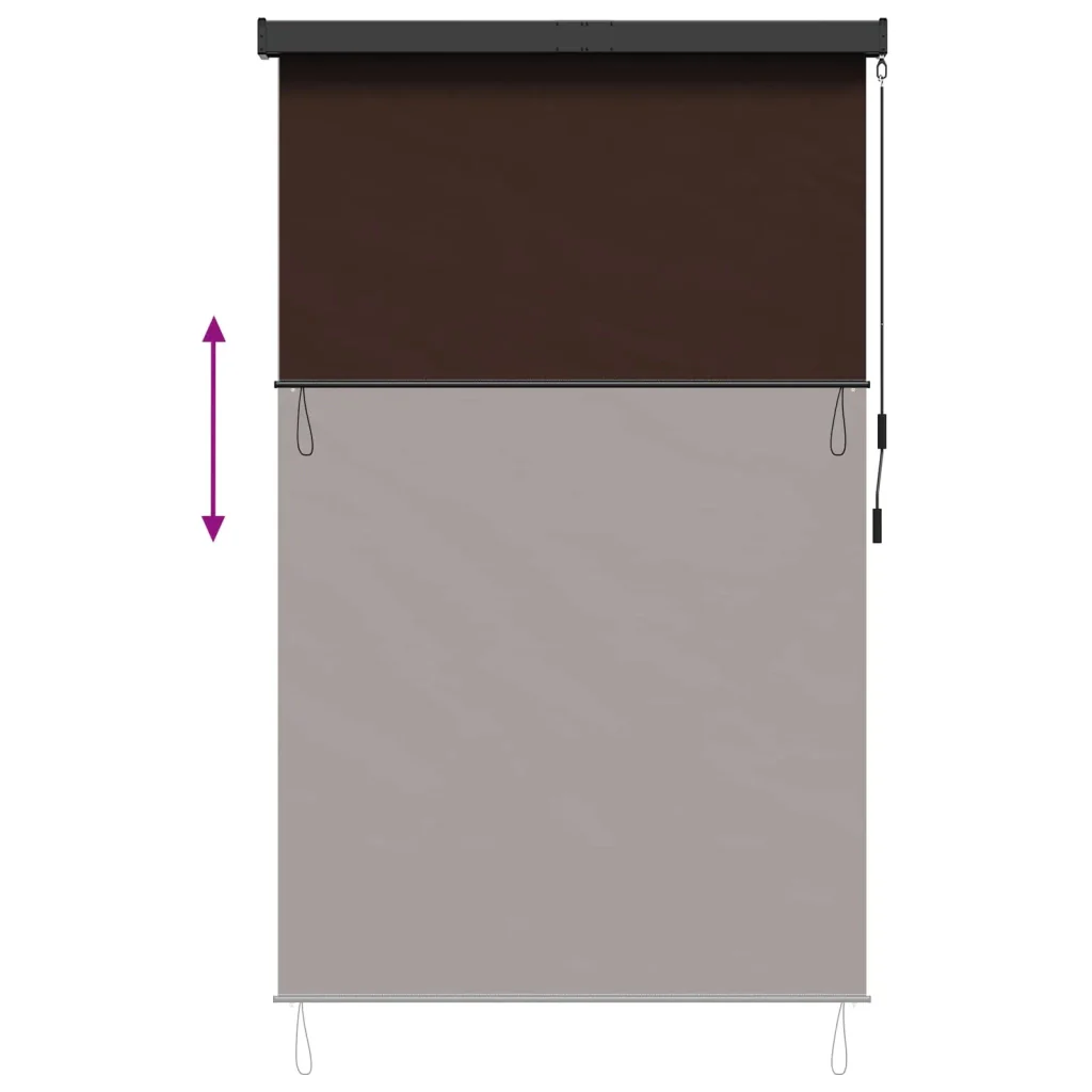 Tenda a rullo Marrone 100 x 250 cm Tessuto e Alluminio - Image 7