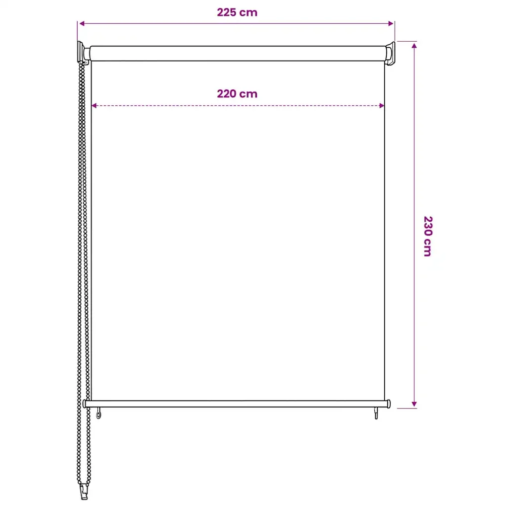 Tenda a Rullo per Esterni 225(L)x230(A) cm Antracite 43499 - Image 5