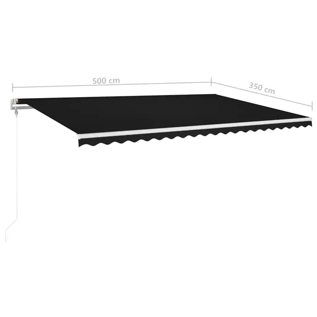 Tenda Automatica con Sensore Vento e LED 500x350 cm Antracite 3069034 - Image 10