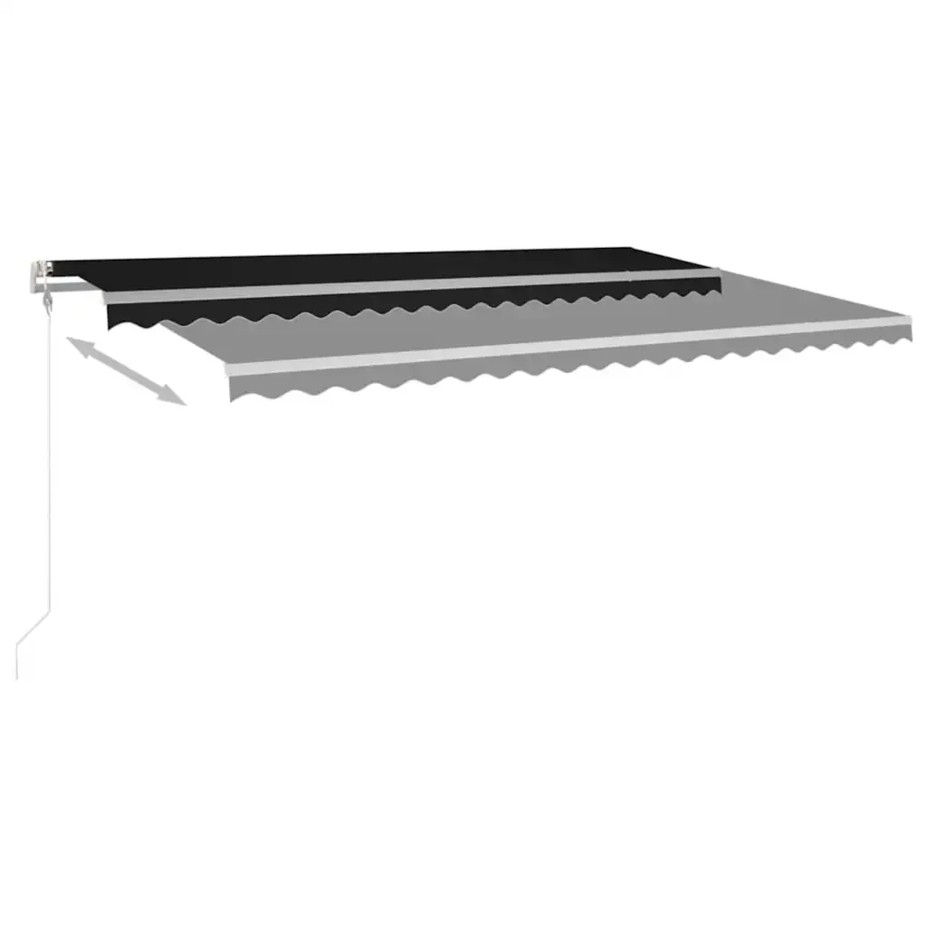 Tenda Automatica con Sensore Vento e LED 500x350 cm Antracite 3069034 - Image 3
