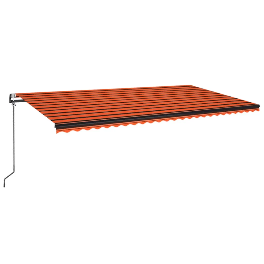 Tenda Automatica Sensore Vento e LED 600x300 cm Arancio Marrone - Image 2