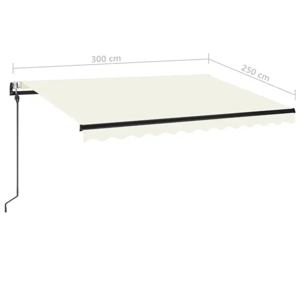 Tenda da Sole Retrattile Automatica 300x250 cm Crema - Image 8