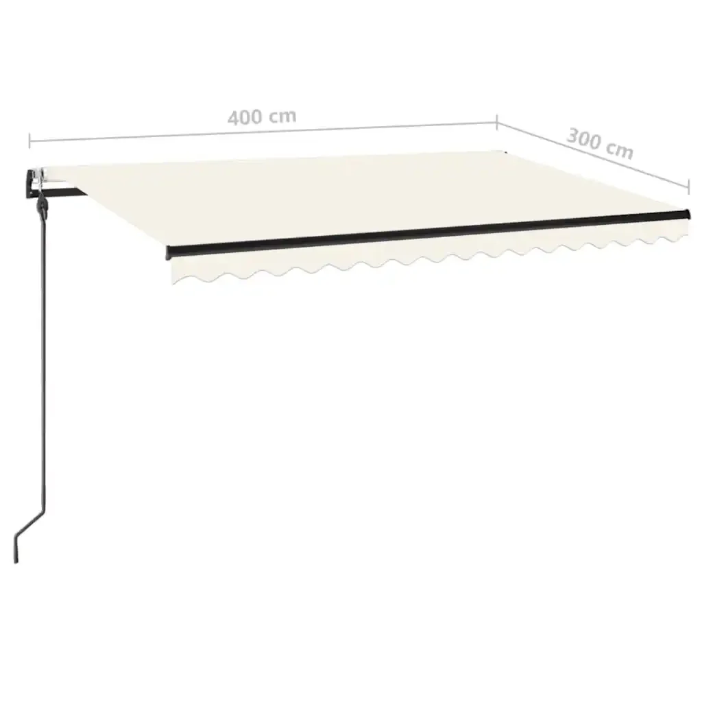 Tenda da Sole Retrattile Automatica 400x300 cm Crema - Image 8
