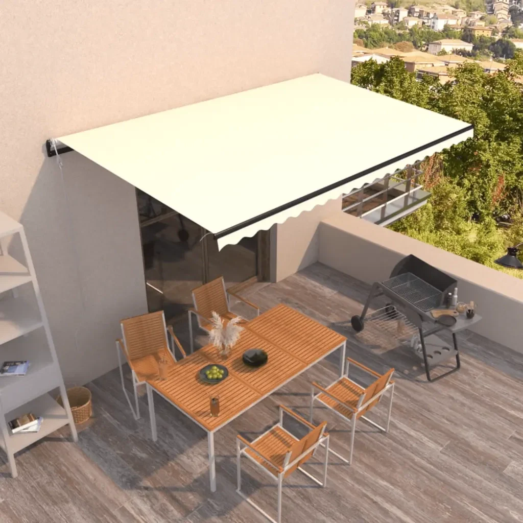 Tenda da Sole Retrattile Automatica 500x300 cm Crema 3069147
