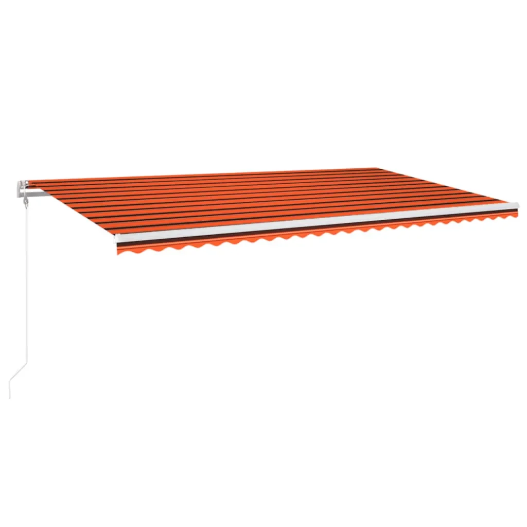 Tenda da Sole Retrattile Automatica 600x300cm Arancio e Marrone - Image 2